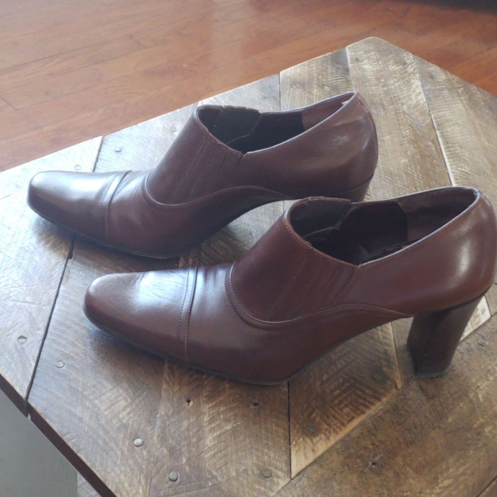COACH womens moto heel leather booties